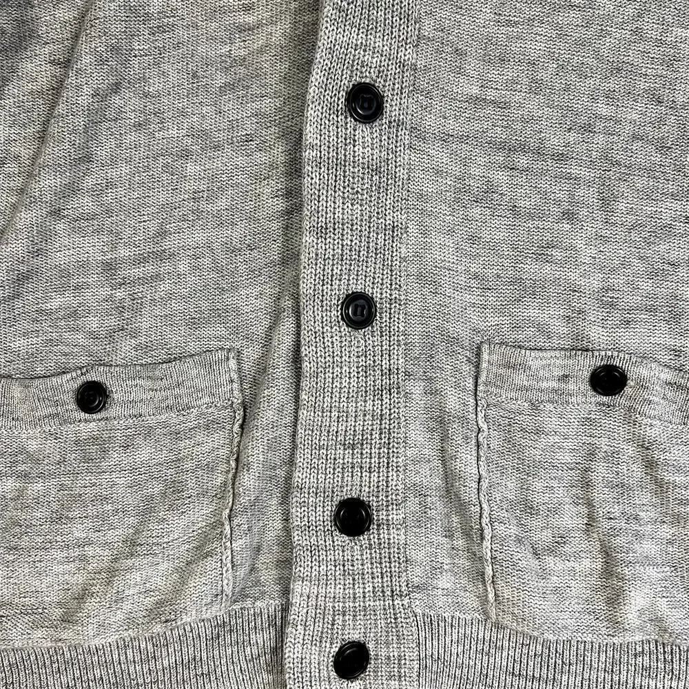 J Crew‎ Cardigan Mens L Gray Knit Lambswool Shawl Neck Sweater Grandpa Basic